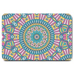 Mandala 01 Large Doormat  by zappwaits