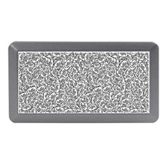 Black And White Hello Text Motif Random Pattern Memory Card Reader (mini) by dflcprintsclothing