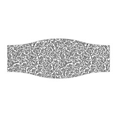 Black And White Hello Text Motif Random Pattern Stretchable Headband by dflcprintsclothing