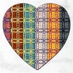 Grungy Vintage Patterns Jigsaw Puzzle (heart)