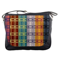 Grungy Vintage Patterns Messenger Bag by artworkshop