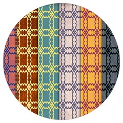 Grungy Vintage Patterns Round Trivet