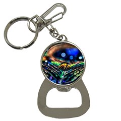 Peacock Feather Drop Bottle Opener Key Chain by artworkshop