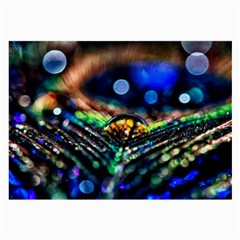 Peacock Feather Drop Large Glasses Cloth (2 Sides)