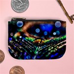 Peacock Feather Drop Mini Coin Purse Front