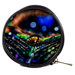 Peacock Feather Drop Mini Makeup Bag by artworkshop