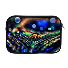 Peacock Feather Drop Apple Macbook Pro 17  Zipper Case by artworkshop