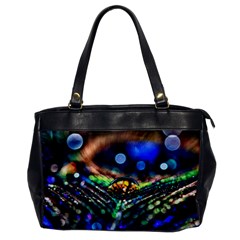 Peacock Feather Drop Oversize Office Handbag by artworkshop