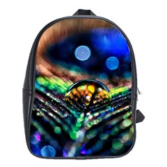 Peacock Feather Drop School Bag (xl) by artworkshop