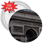 Triumph Arch, Paris, France016 3  Buttons (100 pack)  Front