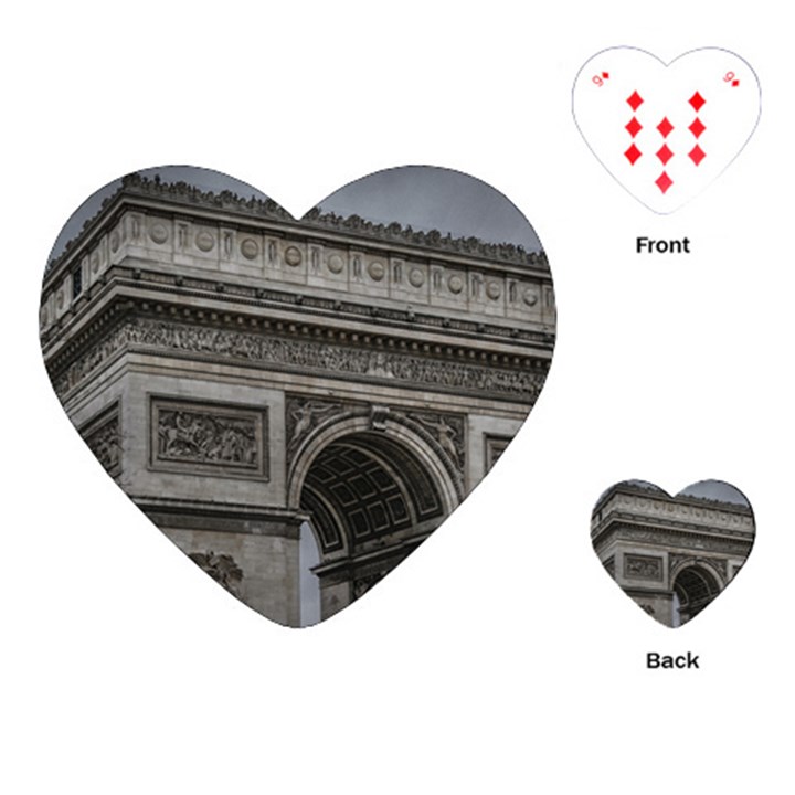 Triumph Arch, Paris, France016 Playing Cards Single Design (Heart)