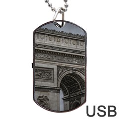 Triumph Arch, Paris, France016 Dog Tag Usb Flash (two Sides) by dflcprintsclothing