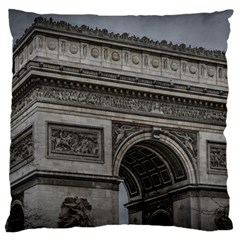 Triumph Arch, Paris, France016 Large Flano Cushion Case (one Side) by dflcprintsclothing