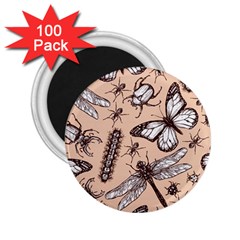 Vintage-drawn-insect-seamless-pattern 2 25  Magnets (100 Pack) 