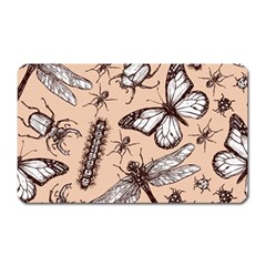 Vintage-drawn-insect-seamless-pattern Magnet (rectangular)