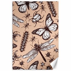 Vintage-drawn-insect-seamless-pattern Canvas 24  X 36  by Jancukart