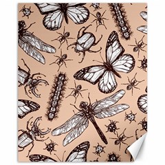 Vintage-drawn-insect-seamless-pattern Canvas 11  X 14 