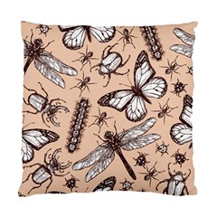 Vintage-drawn-insect-seamless-pattern Standard Cushion Case (two Sides)