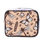 Vintage-drawn-insect-seamless-pattern Mini Toiletries Bag (One Side) Front