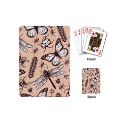 Vintage-drawn-insect-seamless-pattern Playing Cards Single Design (mini)