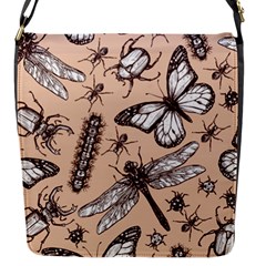 Vintage-drawn-insect-seamless-pattern Flap Closure Messenger Bag (s)