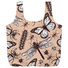 Vintage-drawn-insect-seamless-pattern Full Print Recycle Bag (xl) by Jancukart