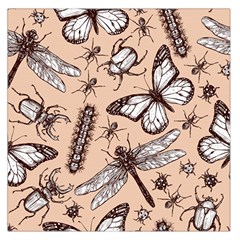 Vintage-drawn-insect-seamless-pattern Square Satin Scarf (36  X 36 )