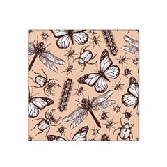 Vintage-drawn-insect-seamless-pattern Satin Bandana Scarf 22  X 22 