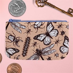 Vintage-drawn-insect-seamless-pattern Large Coin Purse by Jancukart