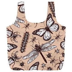 Vintage-drawn-insect-seamless-pattern Full Print Recycle Bag (xxxl)