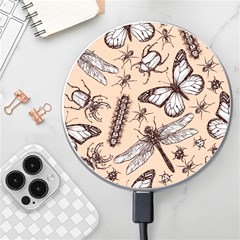 Vintage-drawn-insect-seamless-pattern Wireless Charger