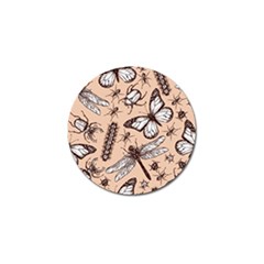 Vintage-drawn-insect-seamless-pattern Golf Ball Marker by Jancukart