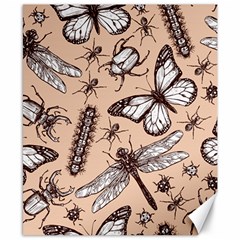 Vintage-drawn-insect-seamless-pattern Canvas 8  X 10 