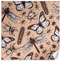 Vintage-drawn-insect-seamless-pattern Canvas 16  X 16 