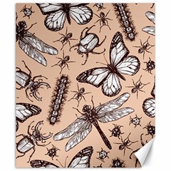 Vintage-drawn-insect-seamless-pattern Canvas 20  X 24 