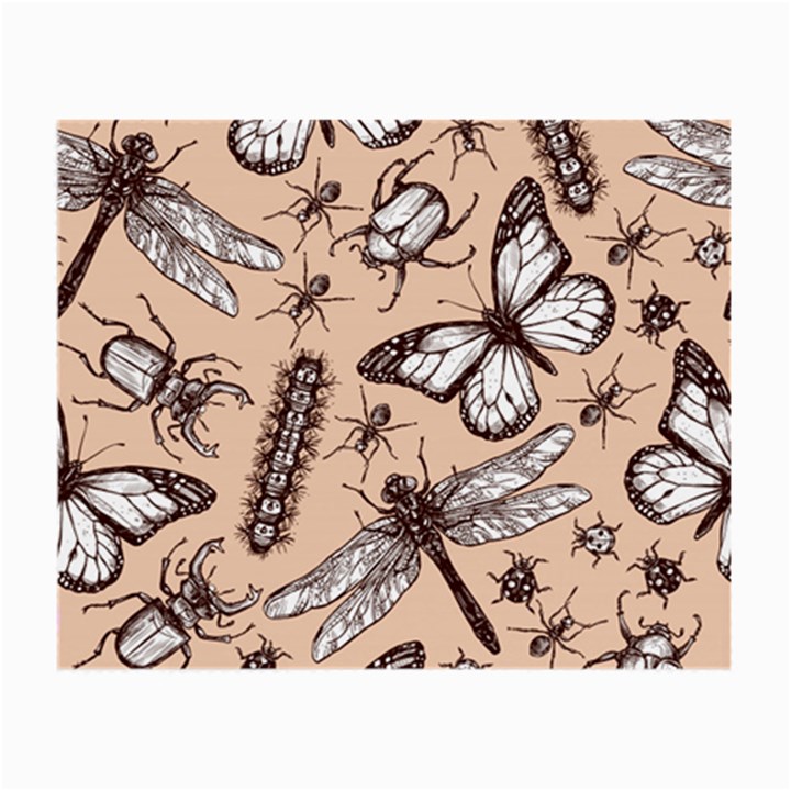 Vintage-drawn-insect-seamless-pattern Small Glasses Cloth (2 Sides)