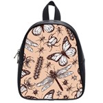 Vintage-drawn-insect-seamless-pattern School Bag (Small) Front