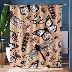 Vintage-drawn-insect-seamless-pattern Shower Curtain 60  X 72  (medium) 