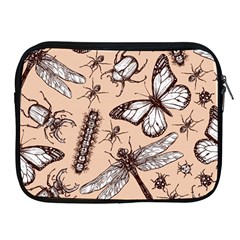 Vintage-drawn-insect-seamless-pattern Apple Ipad 2/3/4 Zipper Cases