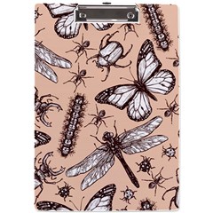 Vintage-drawn-insect-seamless-pattern A4 Clipboard by Jancukart