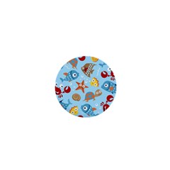 Seamless-pattern-funny-marine-animals-cartoon 1  Mini Buttons