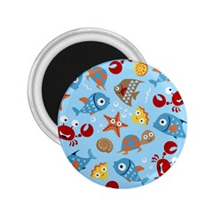 Seamless-pattern-funny-marine-animals-cartoon 2 25  Magnets