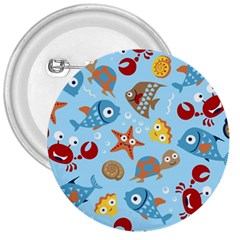 Seamless-pattern-funny-marine-animals-cartoon 3  Buttons by Jancukart