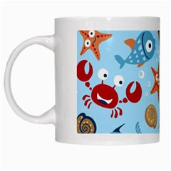 Seamless-pattern-funny-marine-animals-cartoon White Mug