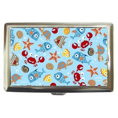 Seamless-pattern-funny-marine-animals-cartoon Cigarette Money Case