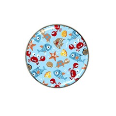 Seamless-pattern-funny-marine-animals-cartoon Hat Clip Ball Marker