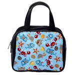 Seamless-pattern-funny-marine-animals-cartoon Classic Handbag (One Side) Front