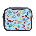 Seamless-pattern-funny-marine-animals-cartoon Mini Toiletries Bag (Two Sides) Back