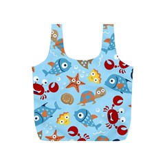 Seamless-pattern-funny-marine-animals-cartoon Full Print Recycle Bag (s)