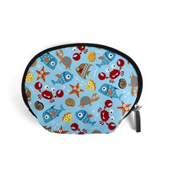 Seamless-pattern-funny-marine-animals-cartoon Accessory Pouch (small)